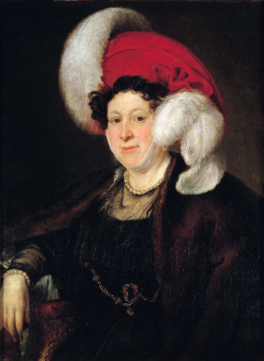 Portræt af grevinde Natalia Alexandrovna Zubova 1775-1844, født Suvorova, 1834 af Vasili Andreevich Tropinin