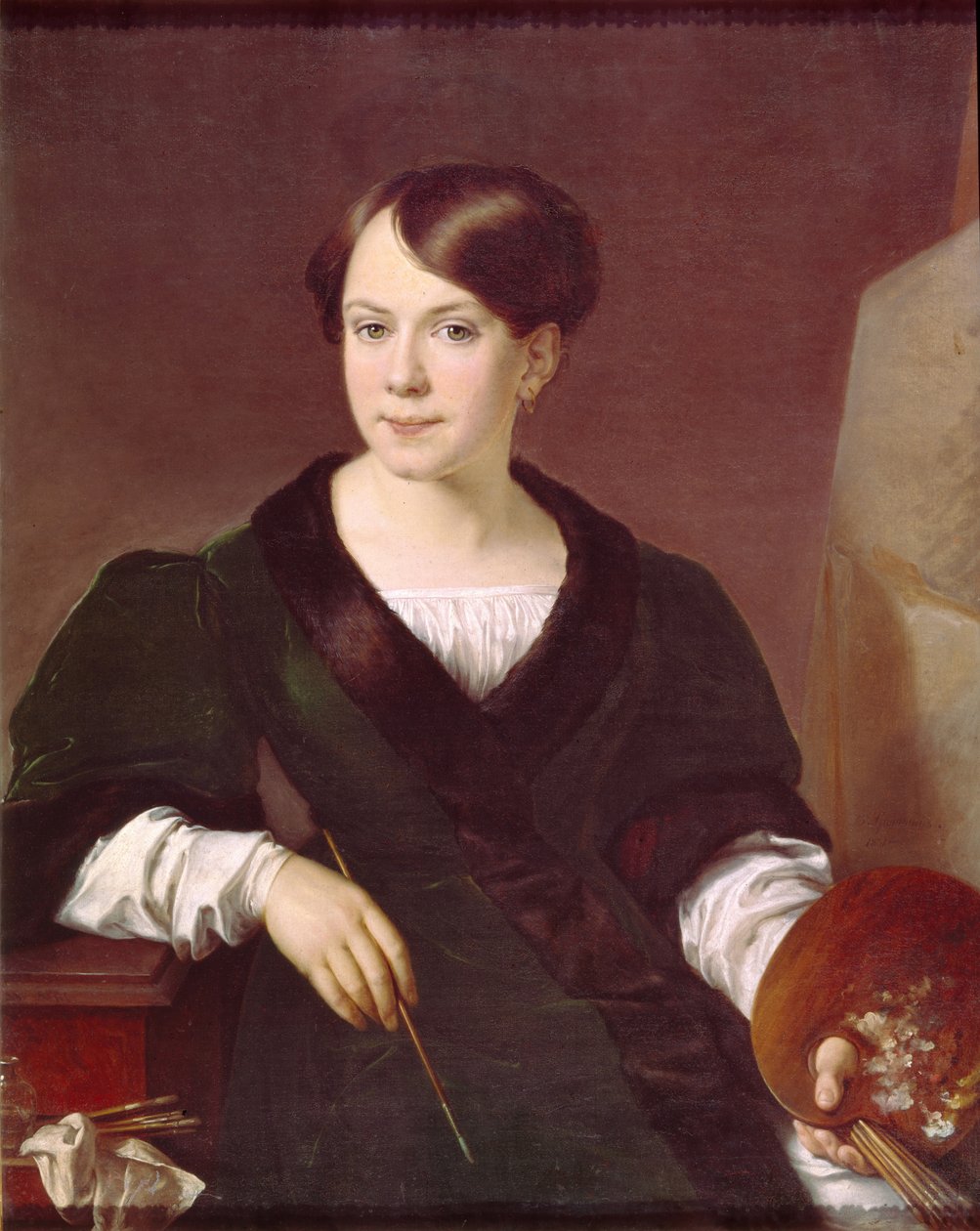 Portræt af maleren Lyubov Borozdna-Stromilova 1813-1894, 1831 af Vasili Andreevich Tropinin