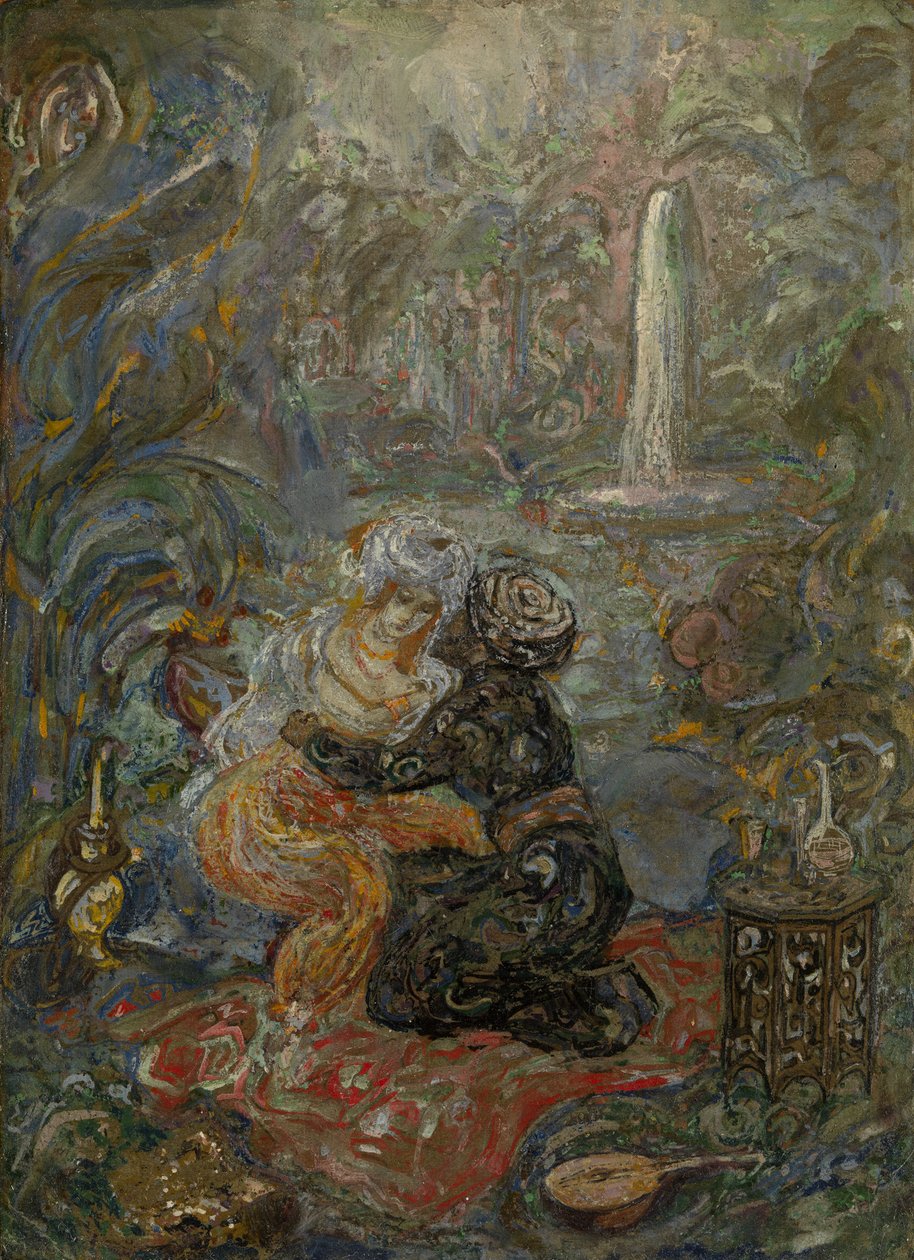 Oriental scene af Vasili Dmitrievich Millioti