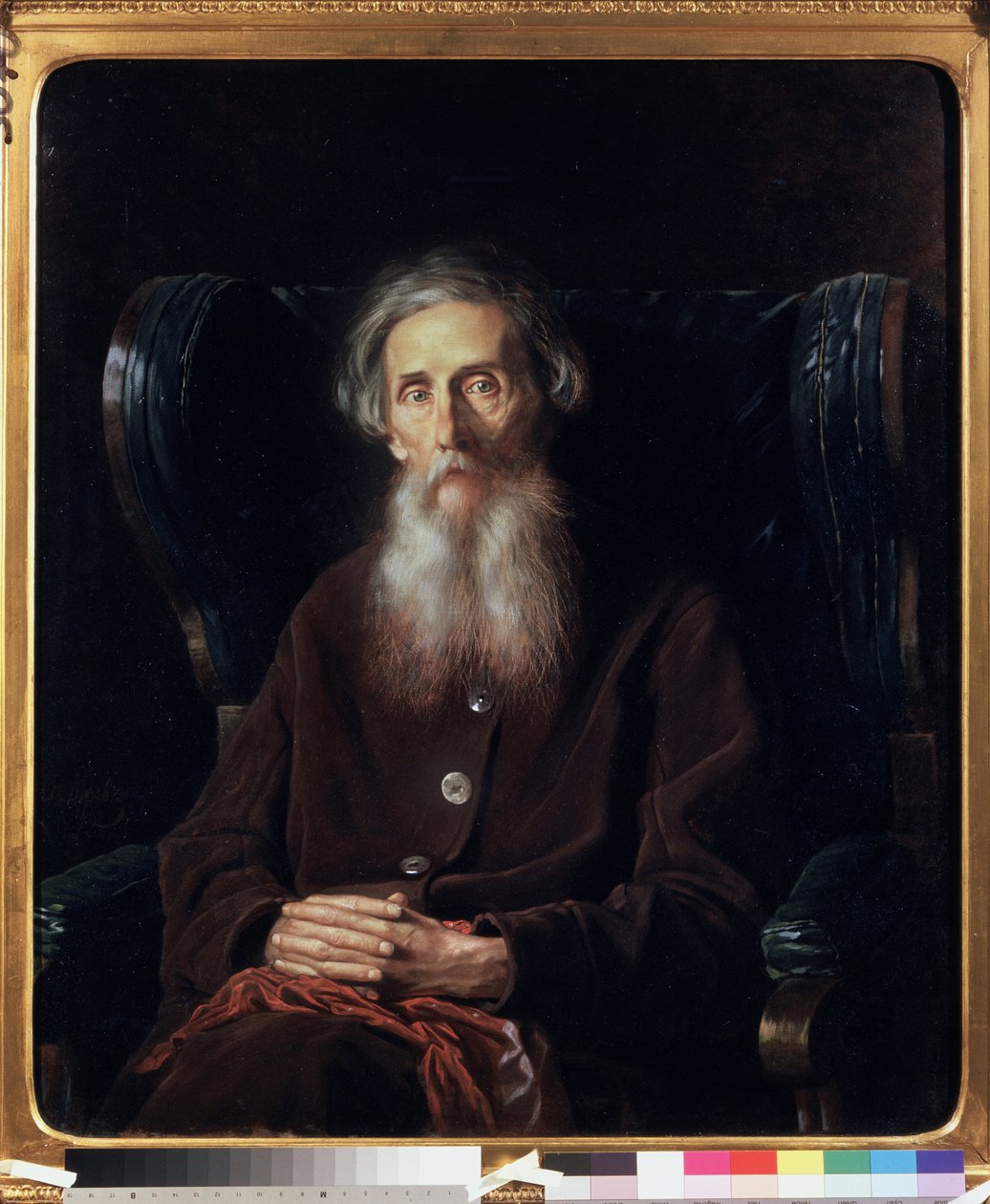 Portræt af forfatteren og leksikografen Vladimir Dahl (1801-1872). Maleri af Vasili (Vasili) Grigoryevich Perov (1834-1882), olie på lærred af Vasili Grigorevich Perov