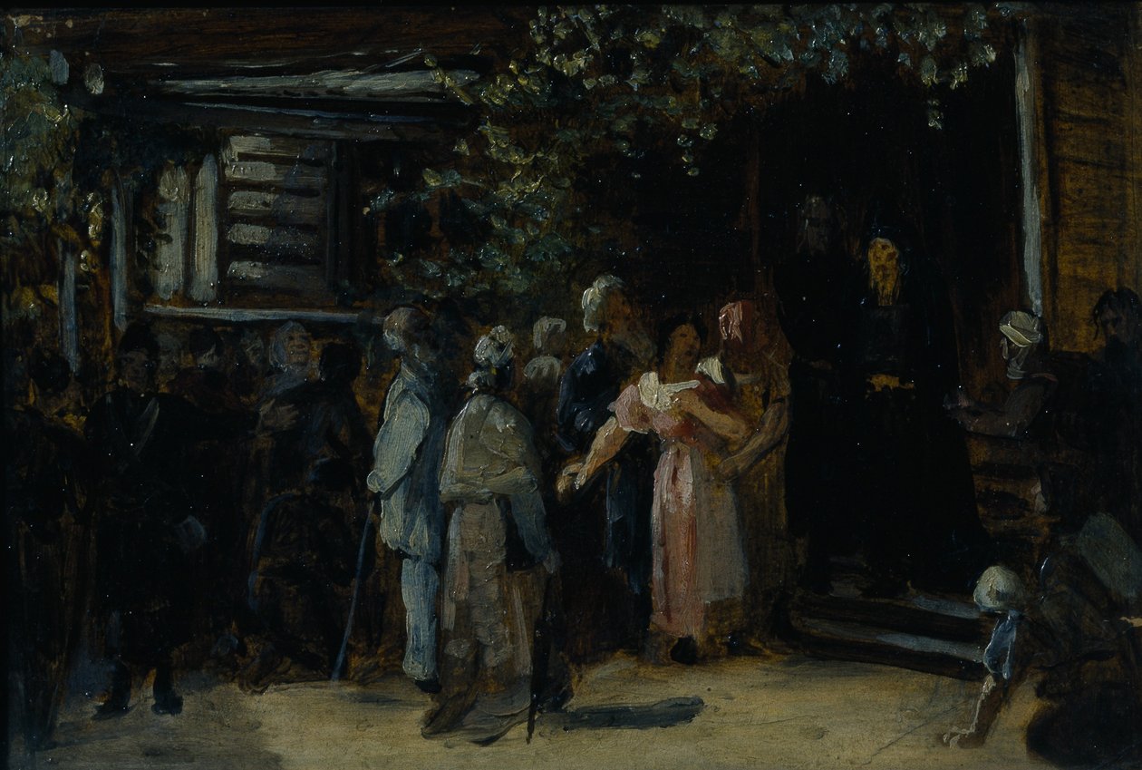 Besøger en eremit, 1870