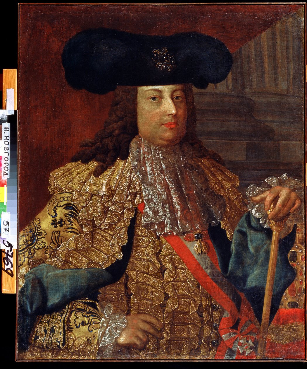 Portræt af kejser Frans I af Østrig (1708-1765) (Portræt af kejser Frans I af Østrig). Maleri af Vasili Kozmich Berezin (1743-efter 1795). Olie på lærred, 88 x 69 cm, russisk kunst fra 1700-tallet. Statens kunstmuseum, Nizhny Novgorod (Rusland). af Vasili Kozmich Berezin
