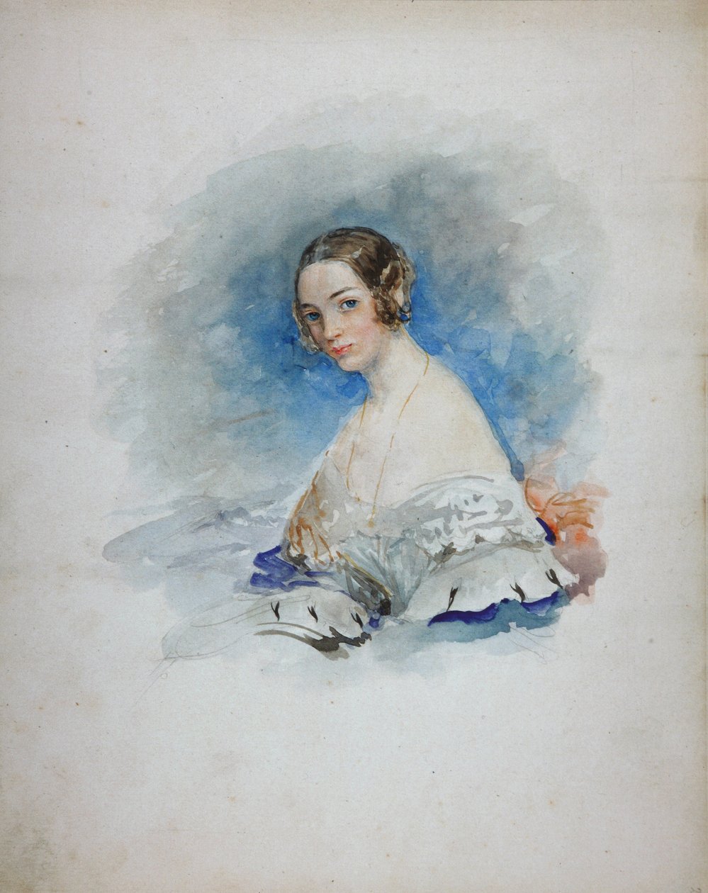 Portræt af prinsesse Maria Ivanovna Kochubey, født Baryatinskaya 1818-1843, 1846 af Vasili Semenovich Sadovnikov