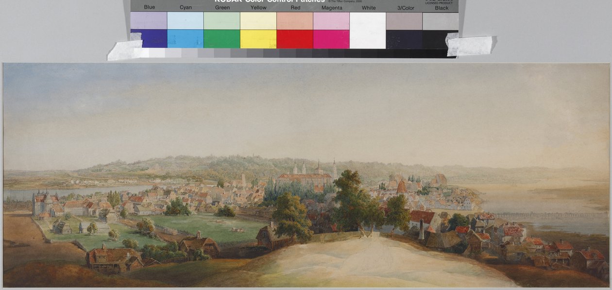 Udsigt over Kowno af Sadovnikov, Vasily Semyonovich (1800-1879). Akvarel på papir, slutningen af 1840