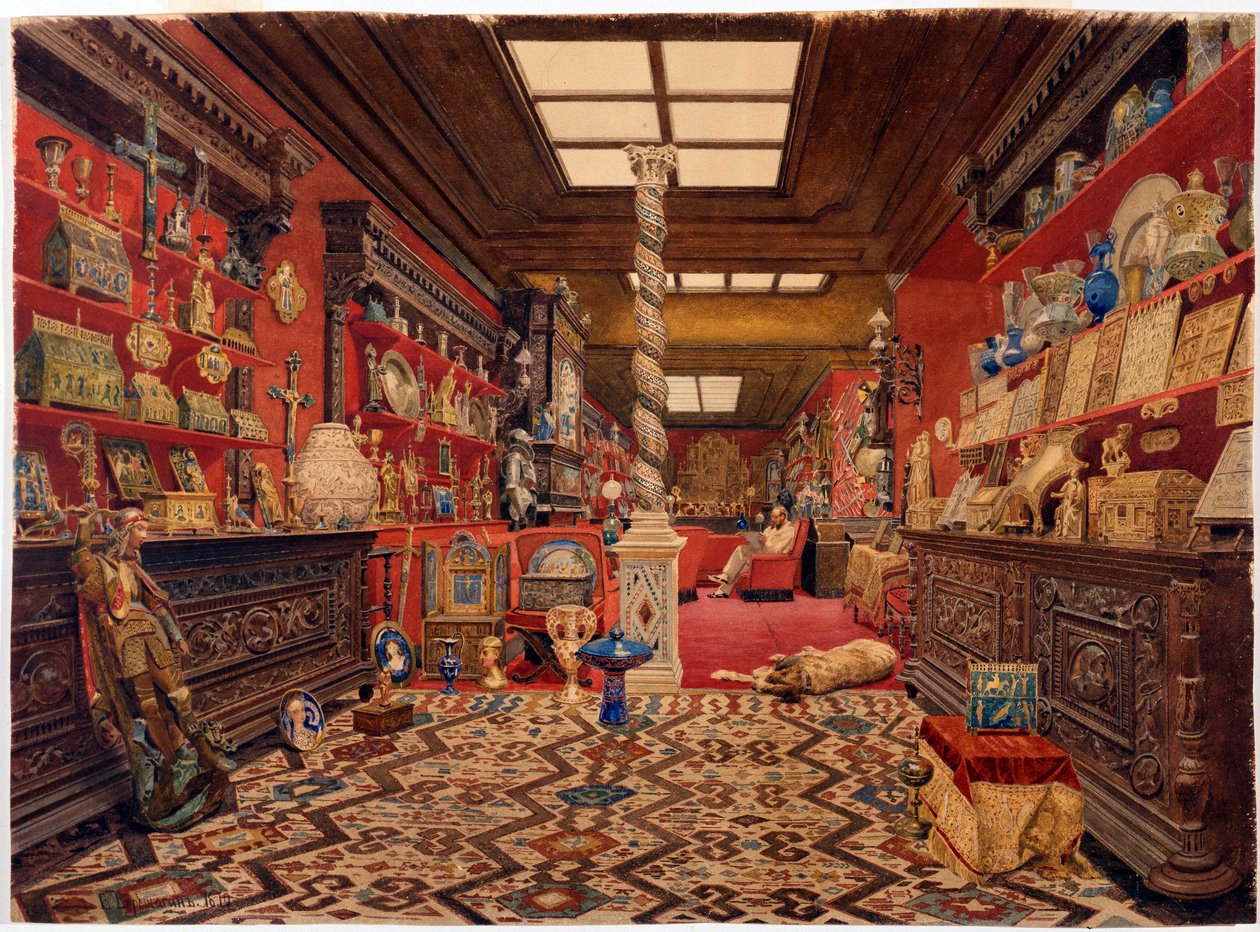 Alexandre Basilewsky - Galleriet i Alexander Basilewskys residens i Paris par Vereshchagin, Vasili Vasilyevich (1842-1904) af Vasili Vasilievich Vereshchagin