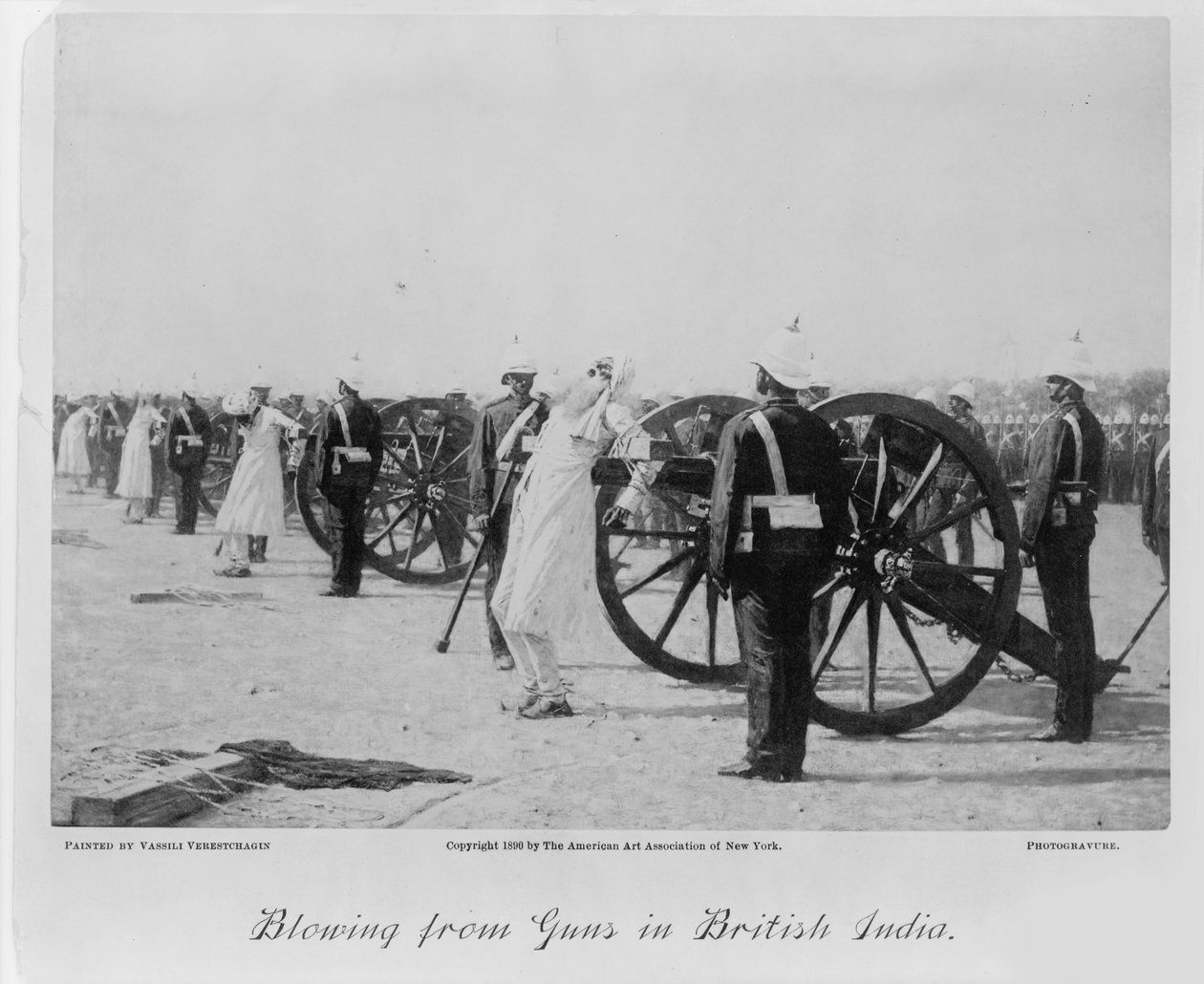 Blæser fra våben i Britisk Indien, ca. 1890 af Vasili Vasilievich Vereshchagin