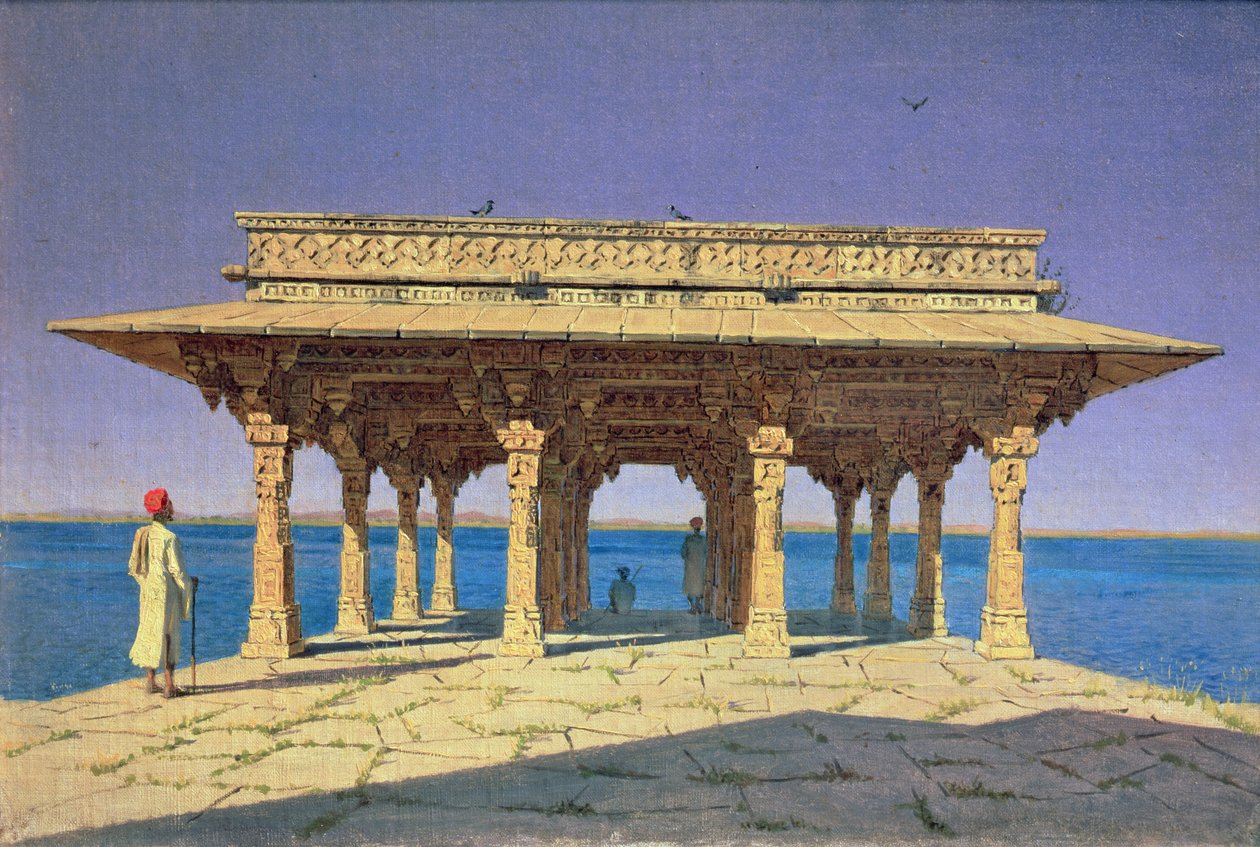 Aften ved søen af Vasili Vasilievich Vereshchagin