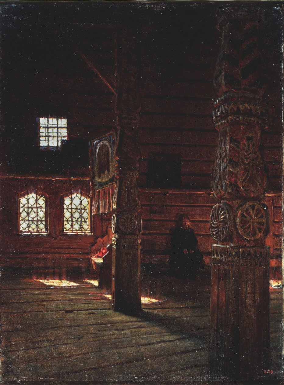 Interiør af Peter og Paul-kirken i Puchug, 1894 af Vasili Vasilievich Vereshchagin