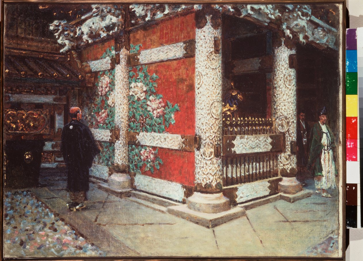 Shinto-helligdommen i Nikko (Japan) - Maleri af Vasili Vasilyevich Vereshchagin (Vassili Vereshchagin) (1842-1904), olie på lærred af Vasili Vasilievich Vereshchagin