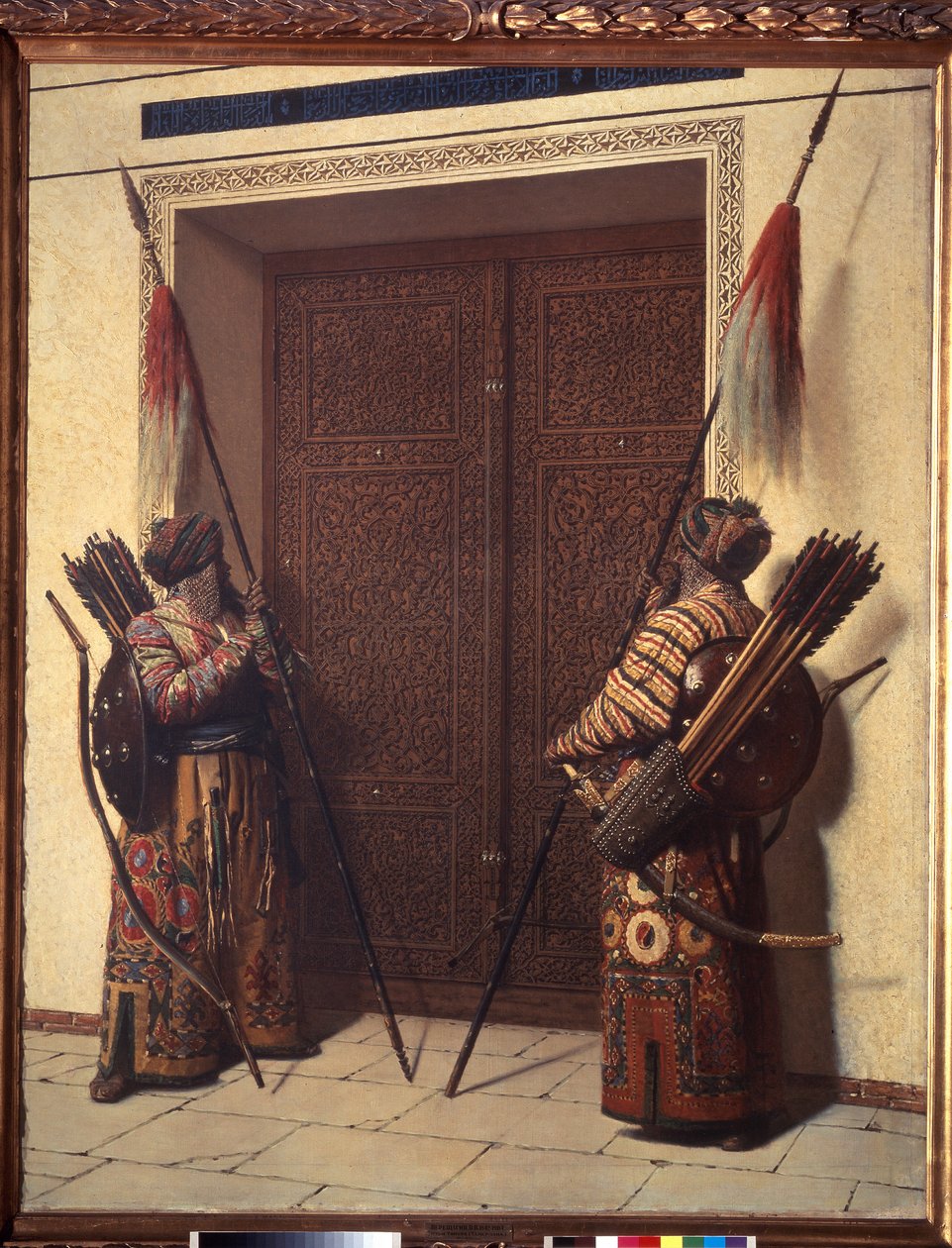 The Doors of Tamerlane (To krigere stationeret ved porten til paladset Timur Lang eller Timur den lamme eller den store af Vasili Vasilievich Vereshchagin