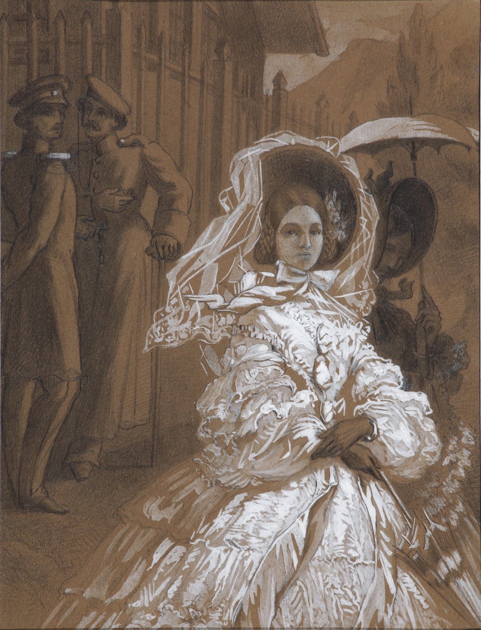 Prinsesse Mary. Illustration til romanen A Hero of Our Time af Mikhail Lermontov, 1862 af Vasili Vasilievich Vereshchagin