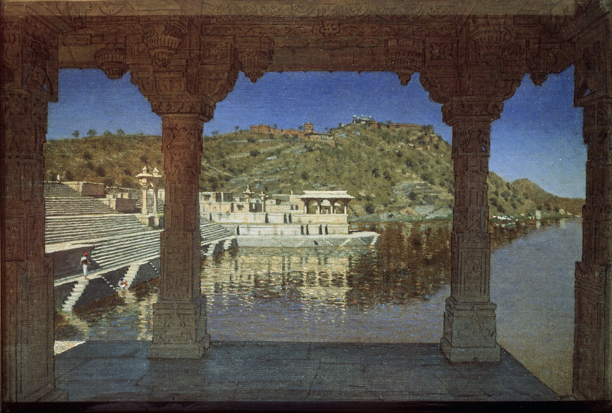 Rajasthan. Ved søen i Udaipur, 1874 af Vasili Vasilievich Vereshchagin