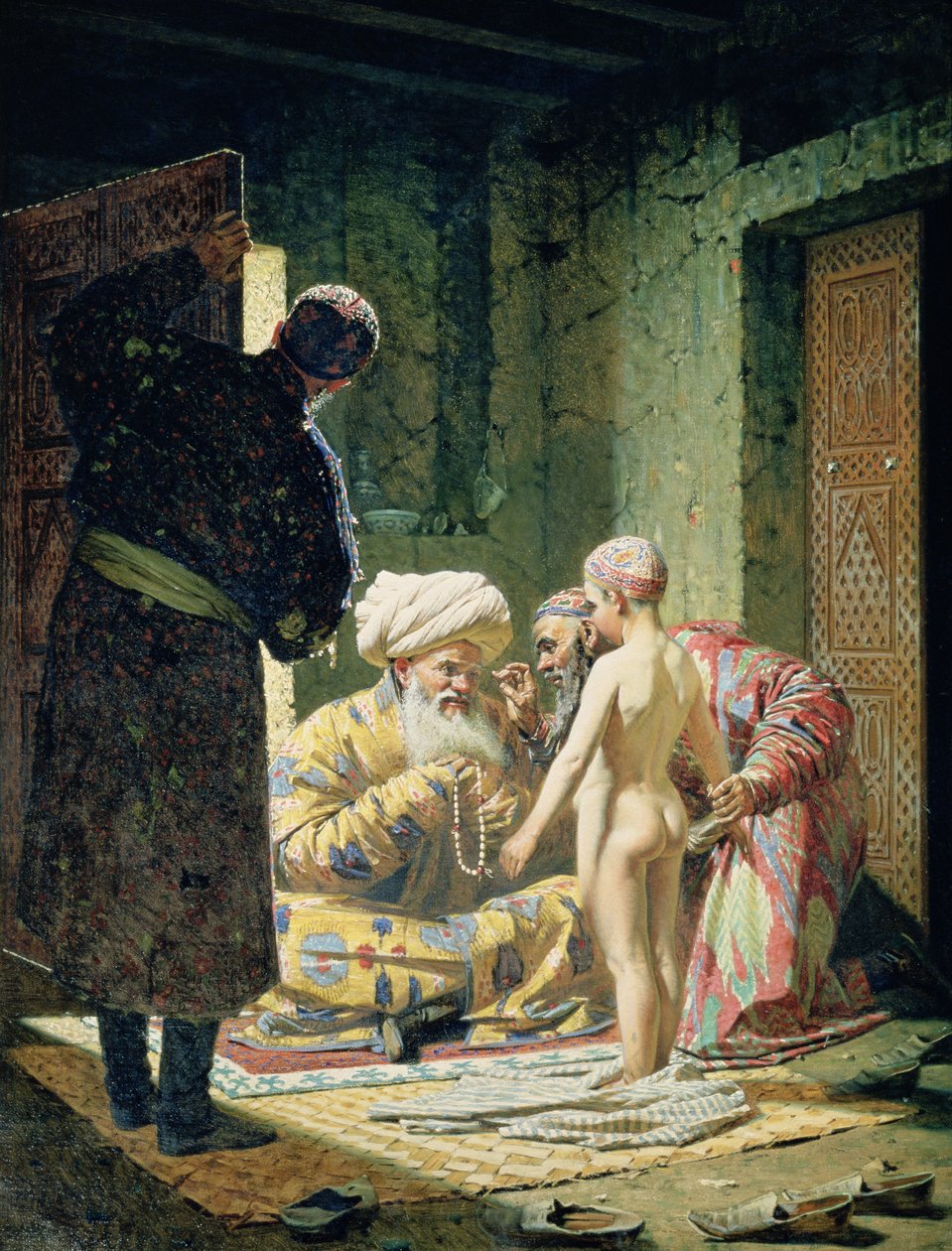 Salg af en barneslave af Vasili Vasilievich Vereshchagin