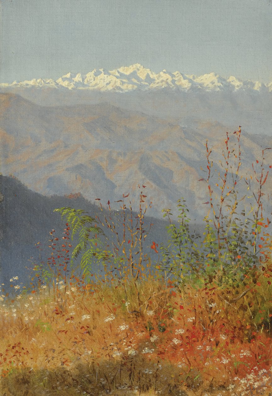 Solnedgang i Himalaya, 1879 af Vasili Vasilievich Vereshchagin