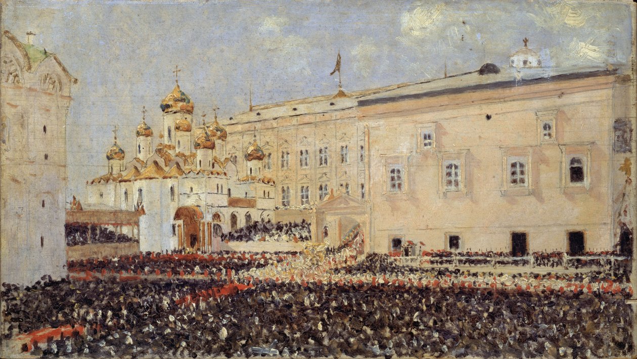 Kroningen af kejser Alexander III i Kreml i Moskva den 15. maj 1883, 1883 af Vasili Vasilievich Vereshchagin