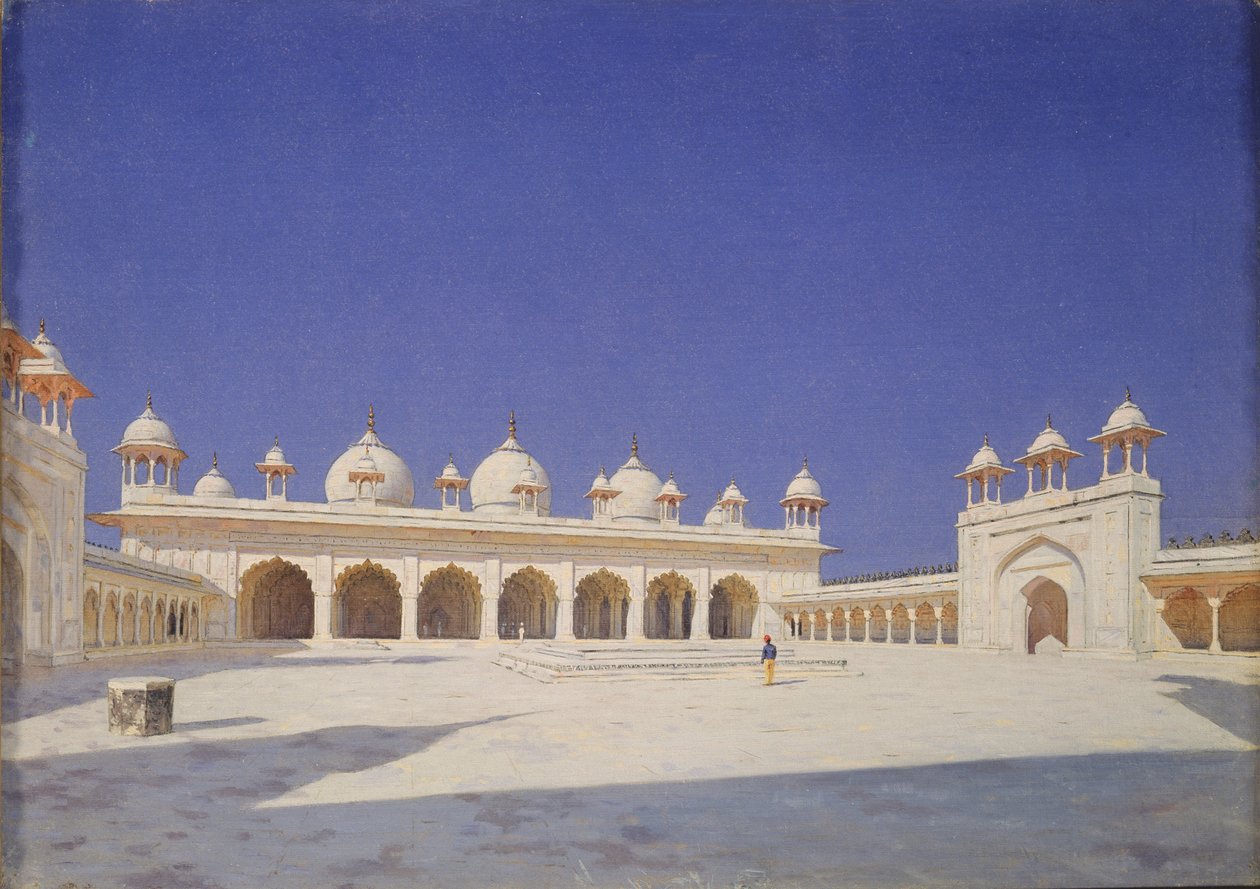 Perlemoskeen Moti Masjid i Red Fort of Agra, 1874-1876 af Vasili Vasilievich Vereshchagin