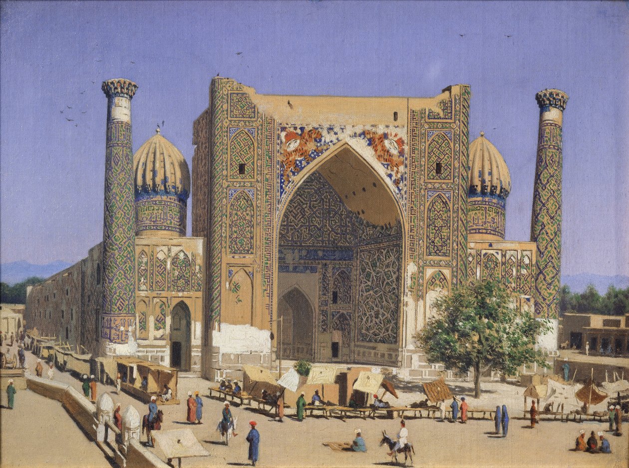 Sherdar Madrasah på Registan Square i Samarkand, 1869-1870 af Vasili Vasilievich Vereshchagin