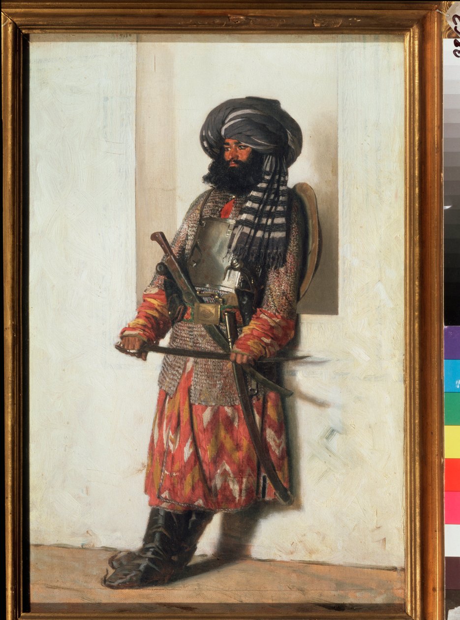 Un afghan (An Afghan) - Maleri af Vasili Vasilyevich Vereshchagin (Vassili Vereshchagin) (1842-1904), olie på lærred af Vasili Vasilievich Vereshchagin