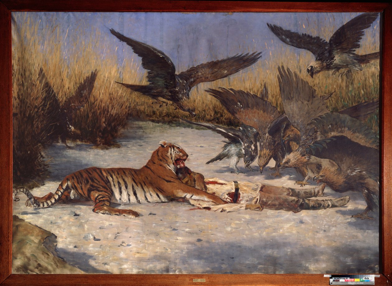 En menneskeæder - Maleri af Vasili Vasilyevich Vereshchagin (Vassili Vereshchagin) (1842-1904), olie på lærred, ca. 1870-1880, russisk kunst 1800-tallet - Regionalt W Wereshchagin Art Museum, Mykolaiv (Ukraine) af Vasili Vasilievich Vereshchagin