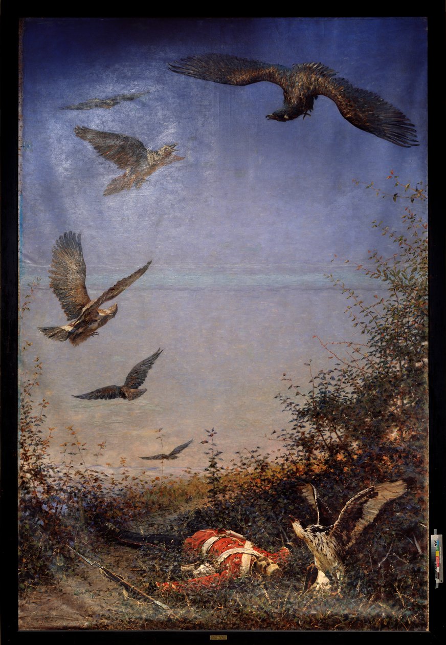 En glemt soldat (en glemt soldat) - maleri af Vasili Vasilyevich Vereshchagin (Vassili Valechtchaguine) (1842-1904), olie på lærred af Vasili Vasilievich Vereshchagin