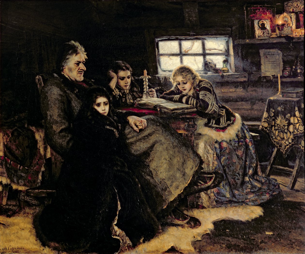 Familien Menshikov i Beriozovo, 1883 af Vasilij Ivanovic Surikov