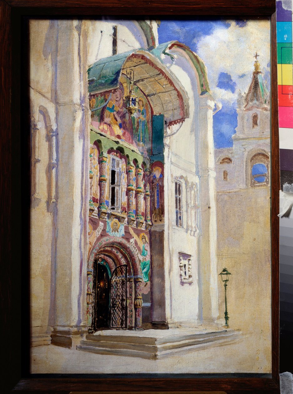 Den sydlige indgang til Assumption Cathedral i Moskva Kreml - Maleri af Vasili Dmitrievich Polenov (1844-1927), olie på lærred af Vasilij Dmitrievich Polenov