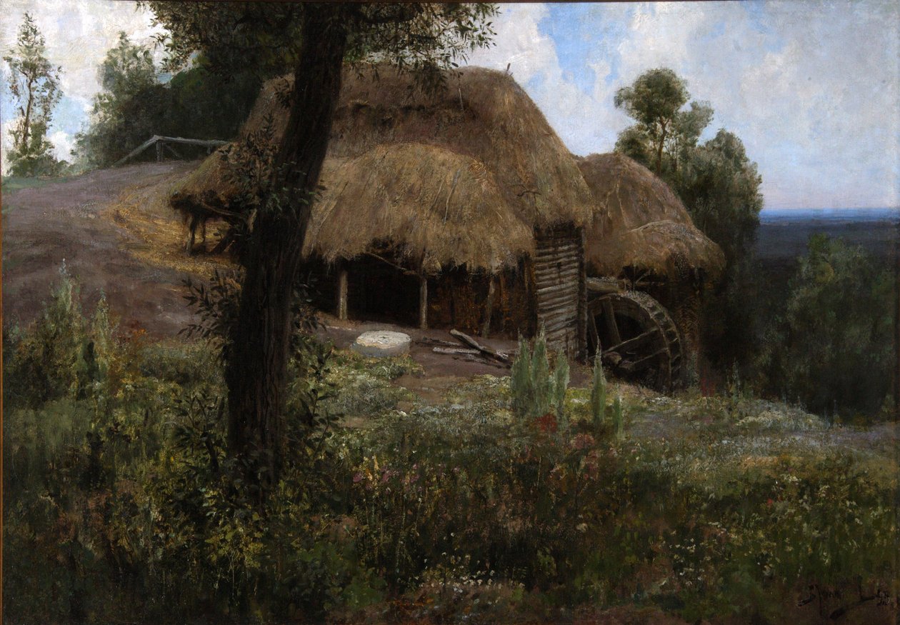 Gammel mølle, 1893 af Vasilij Dmitrievich Polenov