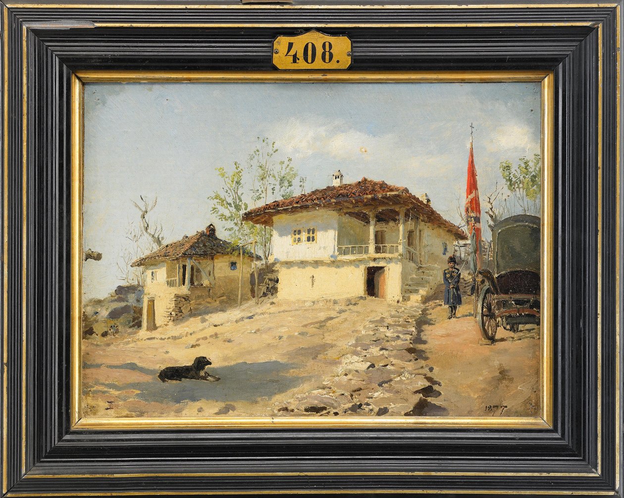 Personalet hos Don Cossacks i Bulgarien i 1877, 1877 af Vasilij Dmitrievich Polenov