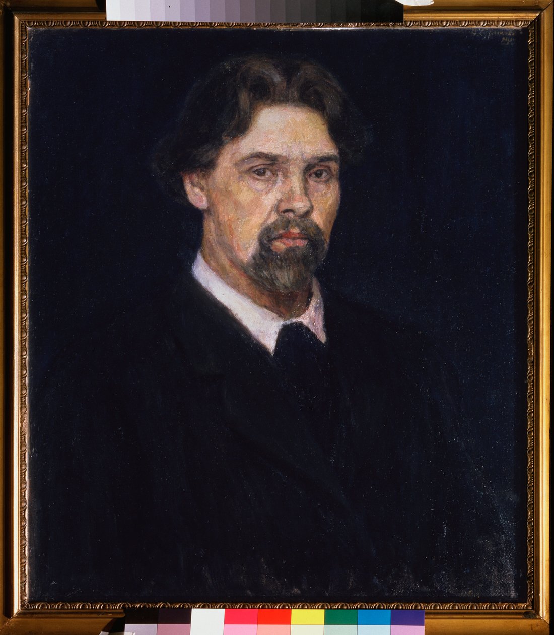 Autoportræt - Selvportræt - Maleri af Vasily Ivanovich Sourikov (Vasily Surikov eller Vasily Surikow) (1848-1916), olie på lærred af Vasilij Ivanovic Surikov