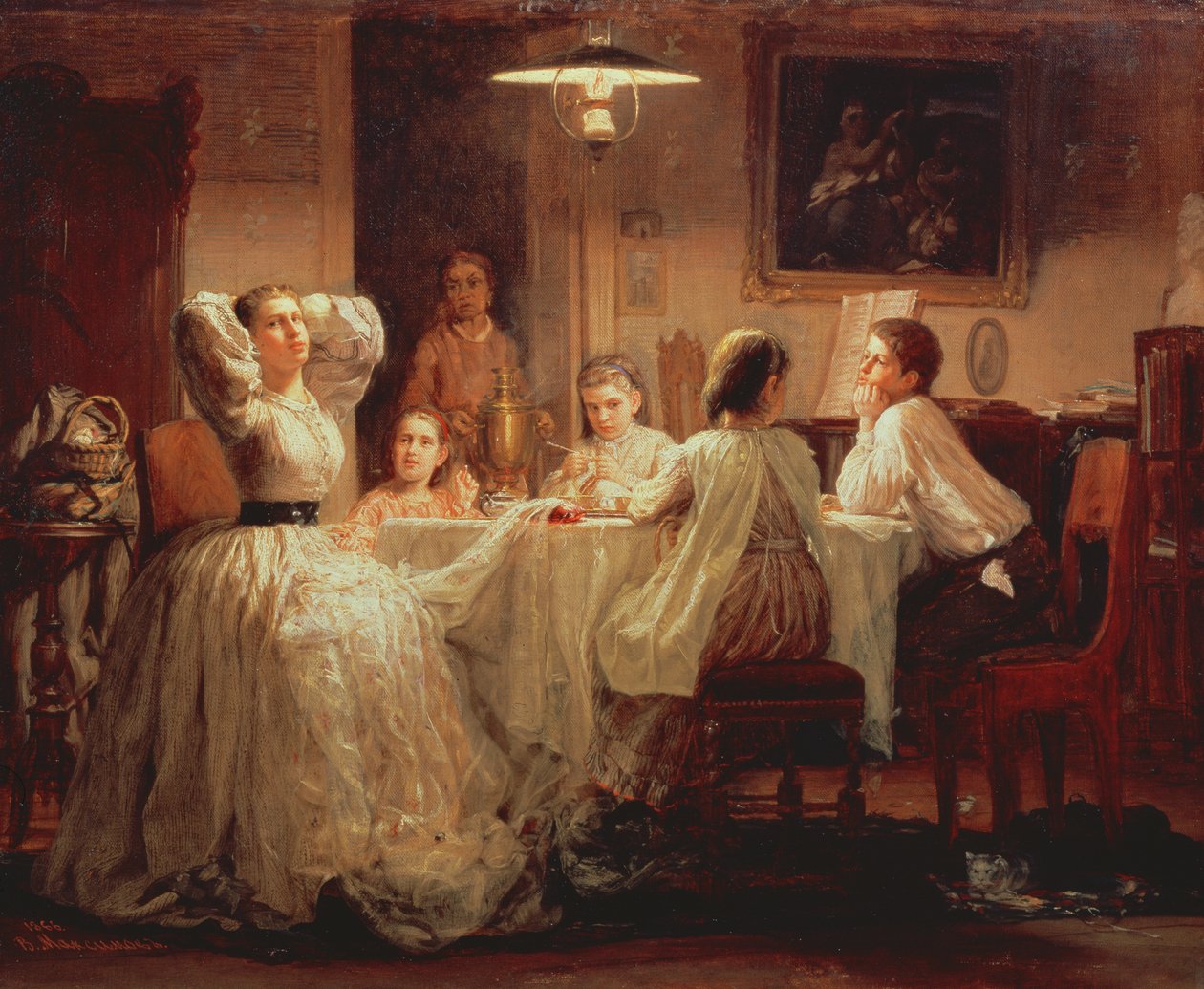 Syning af medgift, 1866 af Vasily Maximov