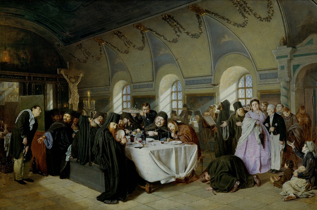 Klosterrefektor af Vasili Grigorevich Perov