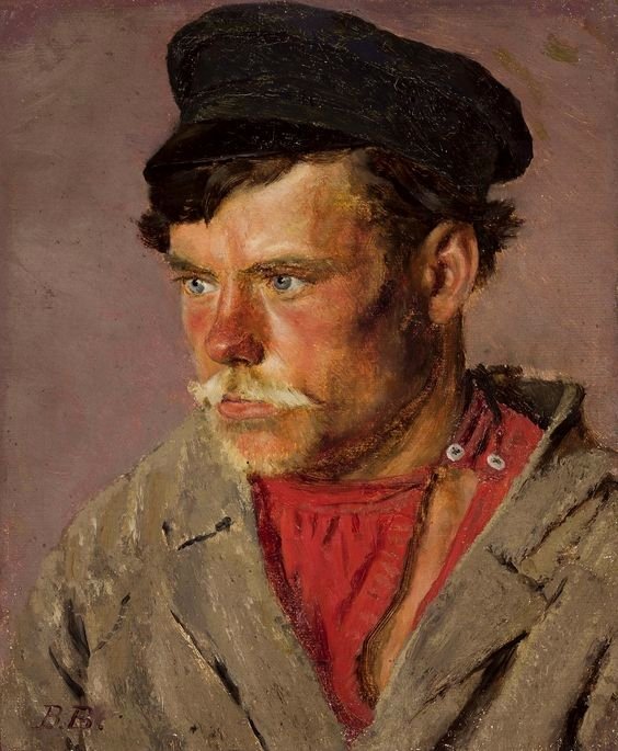 Portræt af en bonde. af Vasili Vasilievich Vereshchagin
