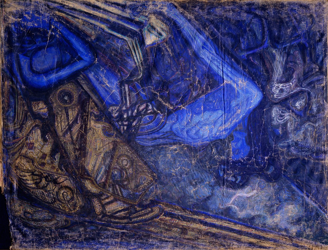 Sørger over Michail Vrubels død, 1910-1911 af Vasily Ivanovich Denisov