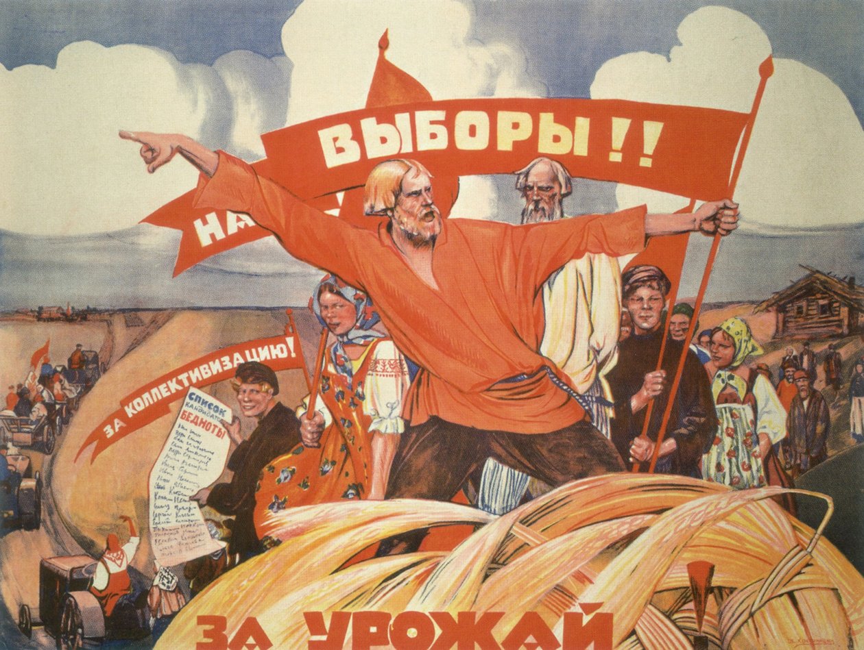 Til valget! Til kollektivisering! Til høsten! af Vasily Nikolaevich Kostyanitsyn