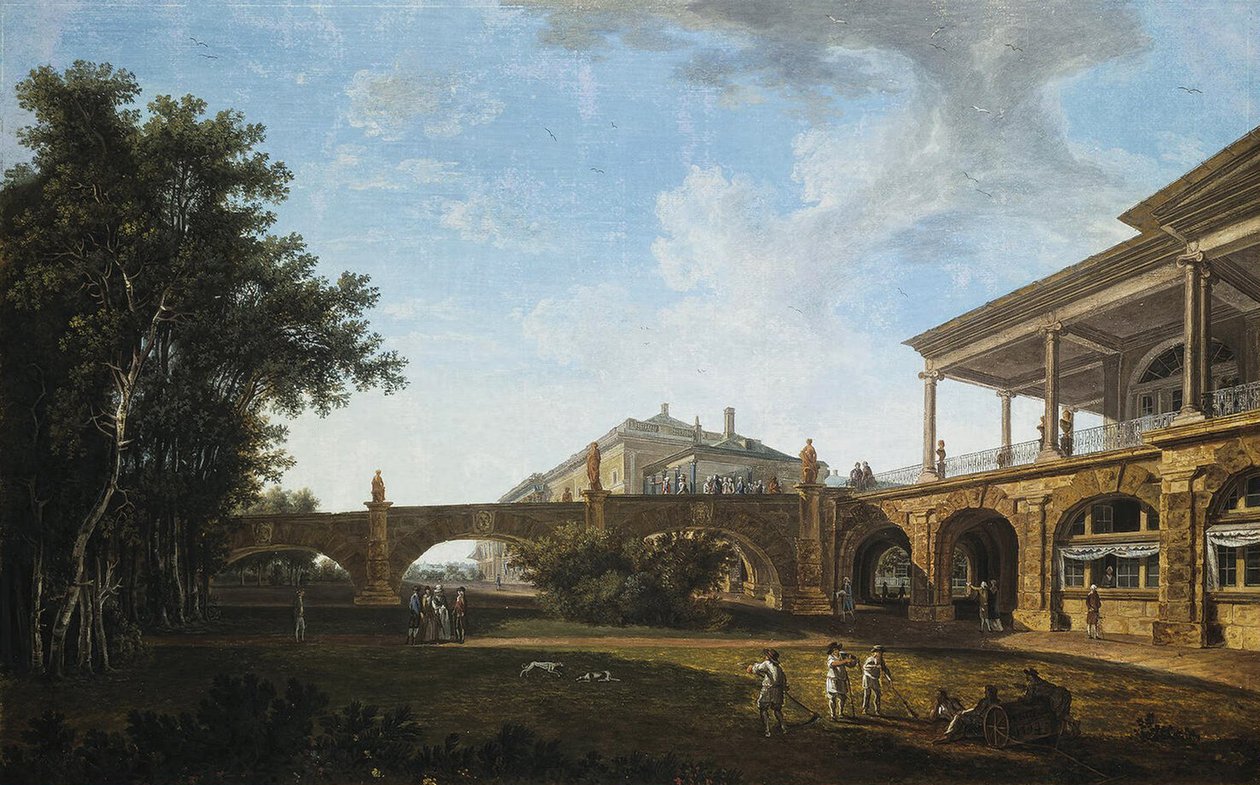 Rampe fra Cameron Gallery i parken i Tsarskoye Selo, 1794 af Vasily Petrovich Petrov