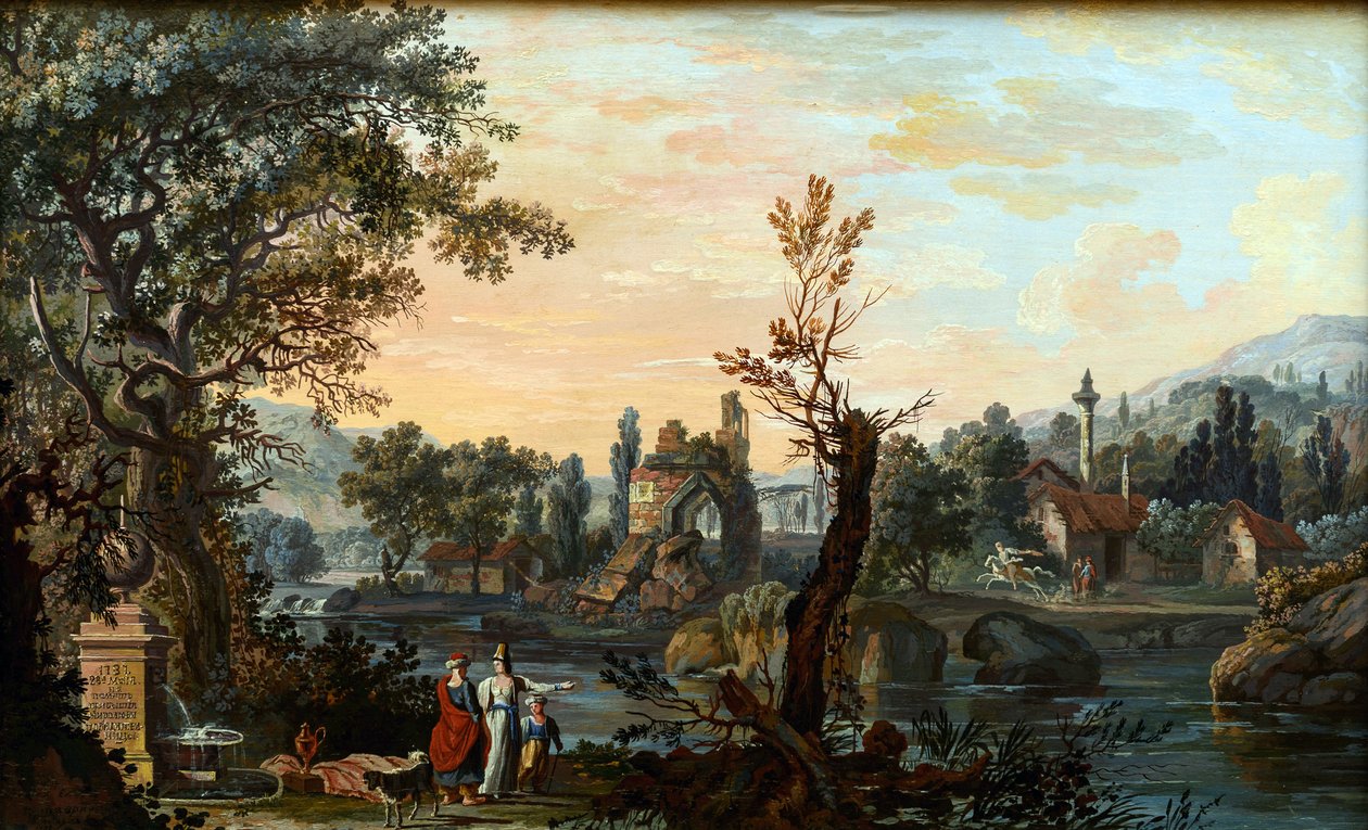 Udsigt over Tauride (Tauric Chersonese, nuværende Krim-halvø) Udsigt over Taurid af Petrov, Vasily Petrovich (1770-1810) af Vasily Petrovich Petrov