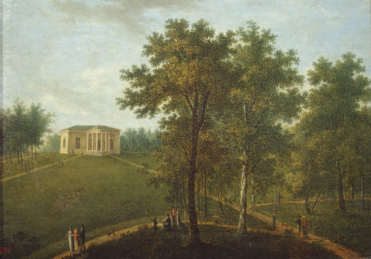 Sandhedens Tempel. Udsigt i parken ved Kurakin Estate Nadezhdino, slutningen af 1790