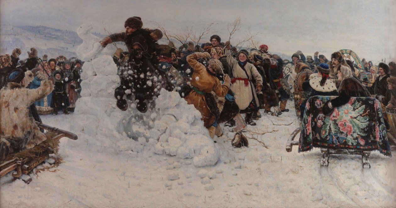Tager en sneby af Vasily Surikov