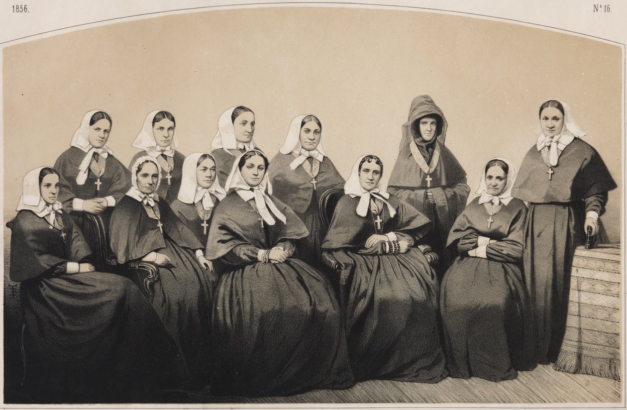 Sygeplejerskerne i Krestovozdvizhenskaya kommune for sygeplejersker, 1854 af Georg Wilhelm Timm