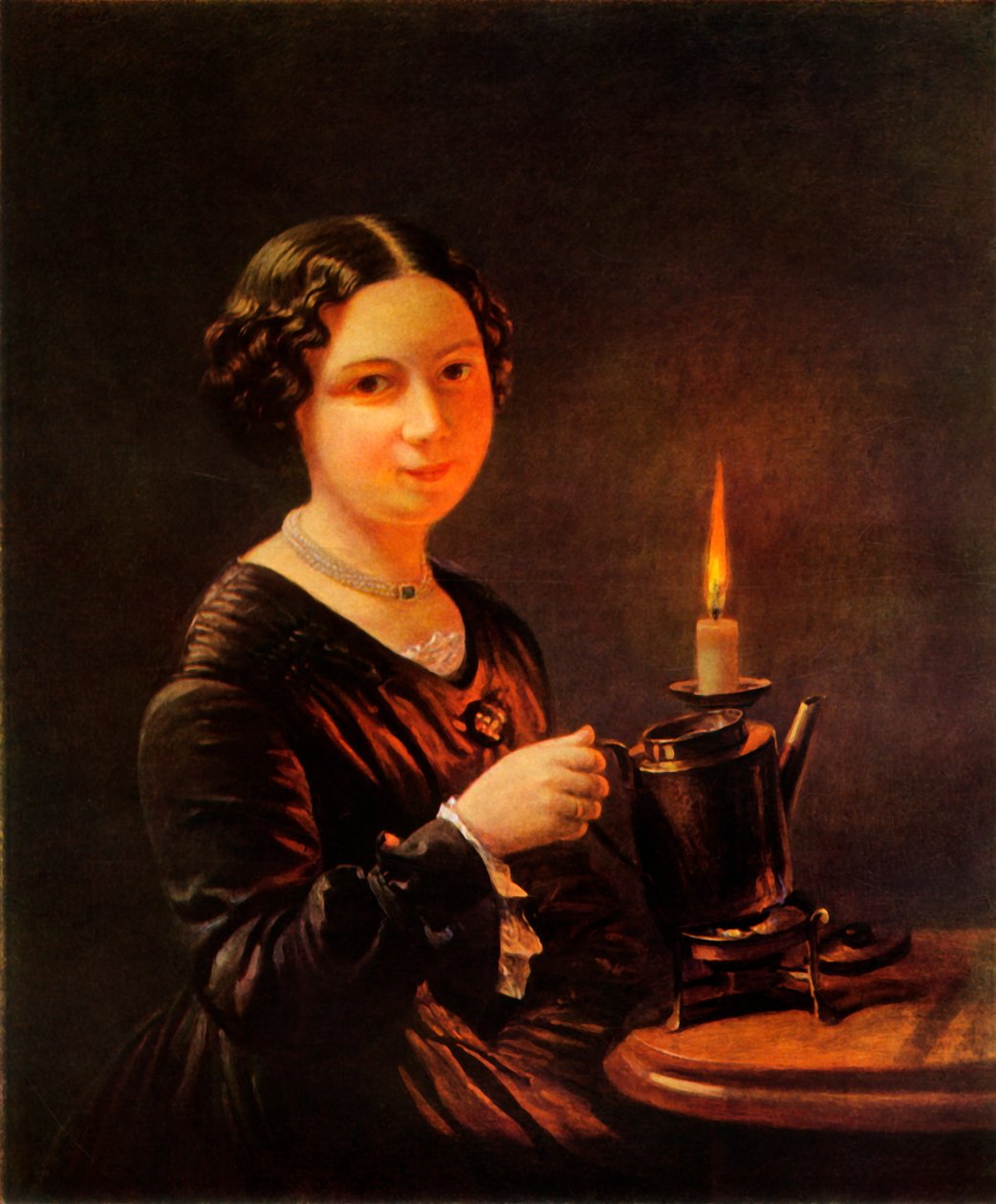 Pige med stearinlys, 1840