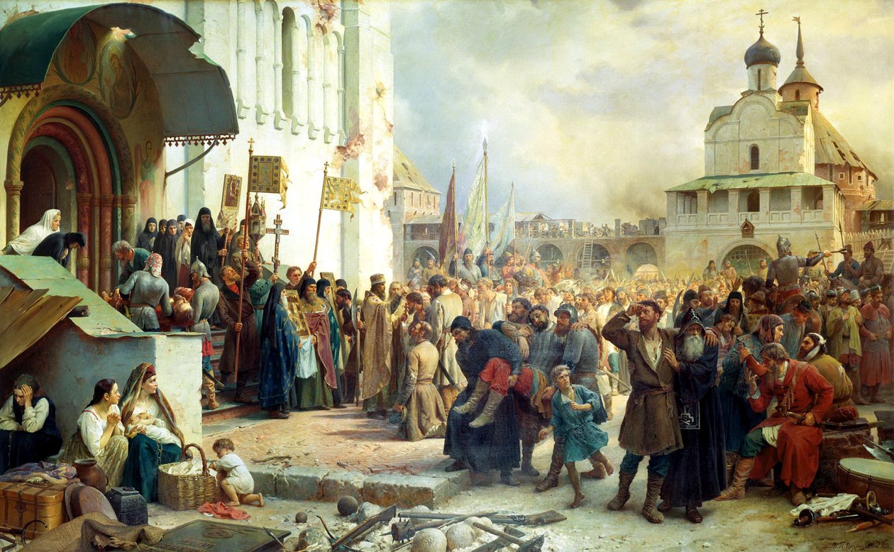 Belejringen af Treenigheden Sergius Lavra i Sergiev Posad, 1891. af Vasily Vereshchagin
