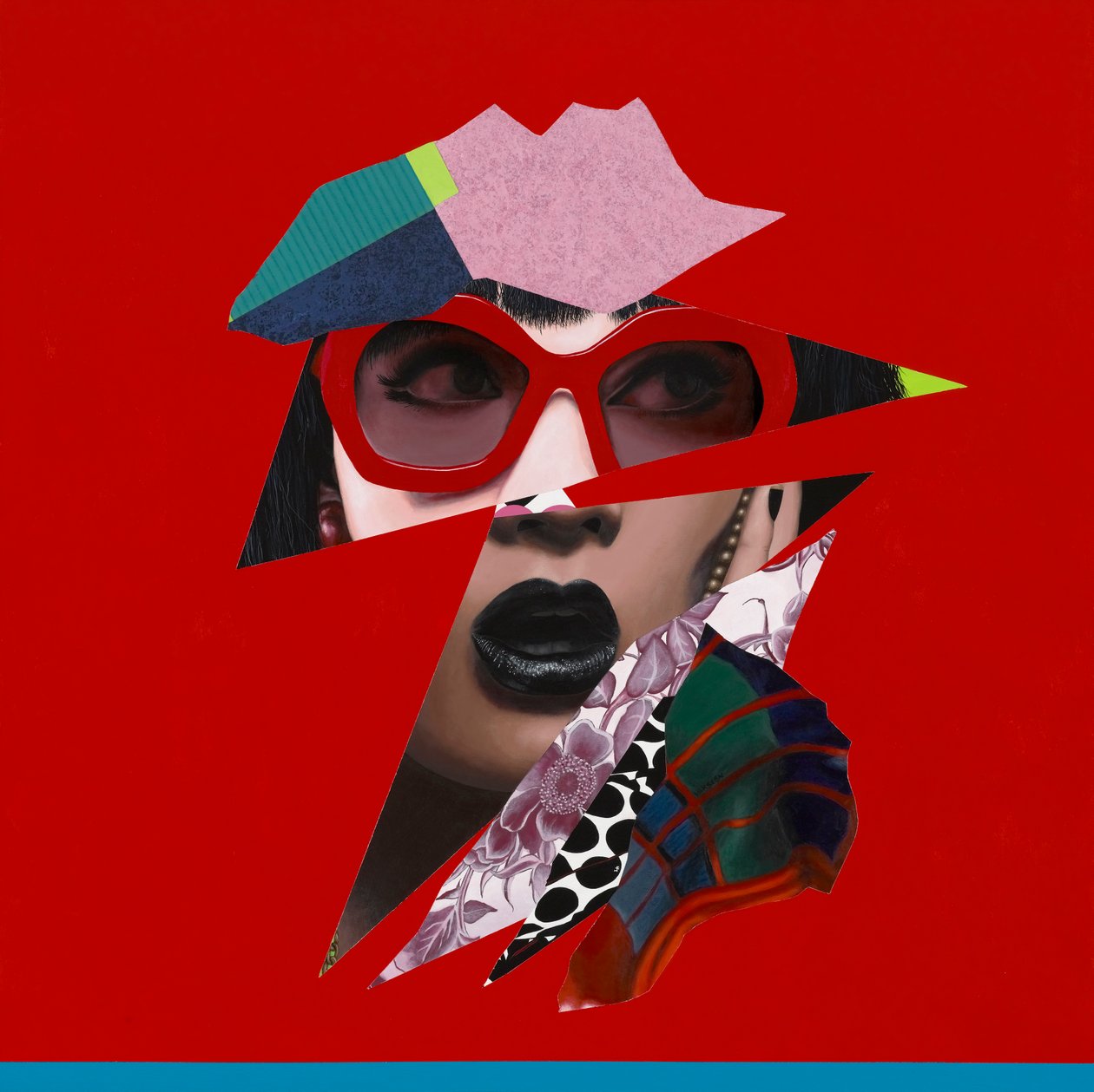 Starstruck (A Moment of Madness on Rodeo), 2017 (Akryl på træ) af Vaskeen Vaskeen