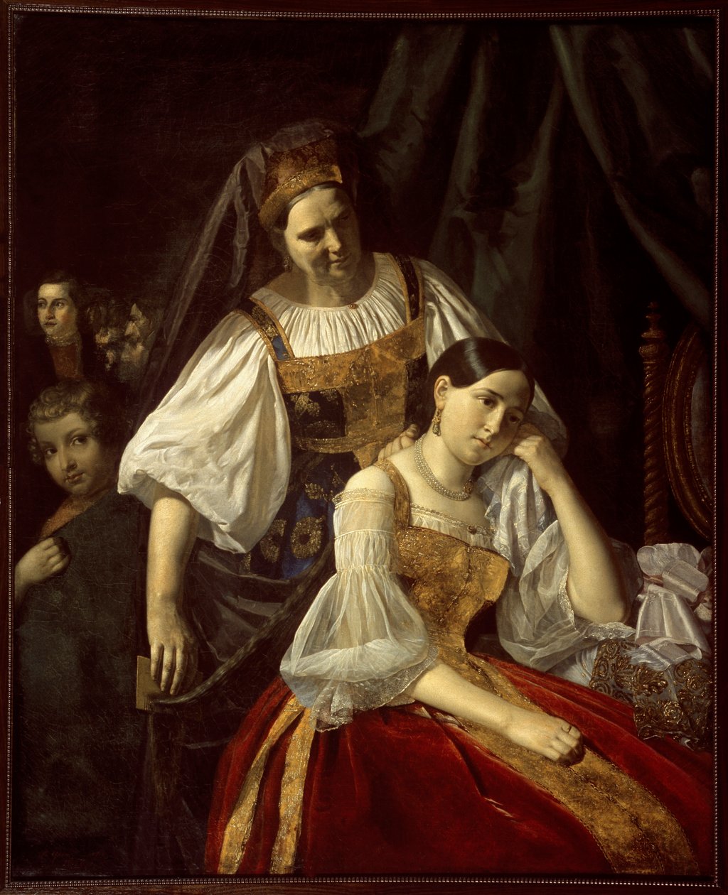 ""Rejseforberedelser"" Maleri af Vassili Feklistov (Feklistov) (1800-tallet) 1848 Dim 141x114 cm Statens Russiske Museum, Sankt Petersborg (Petersburg) af Vassili Feklistov