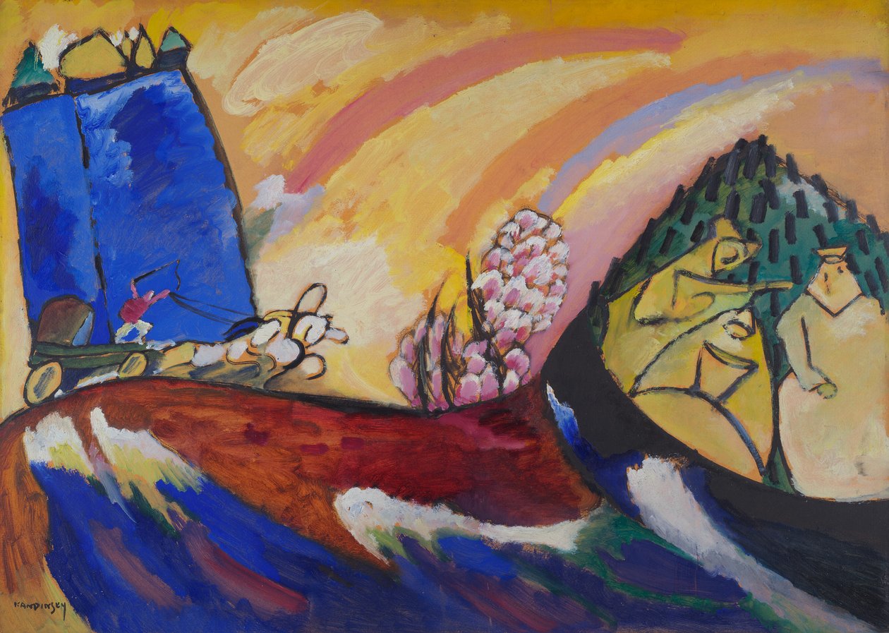 Maleri med trojka, 4036. af Wassily Kandinsky