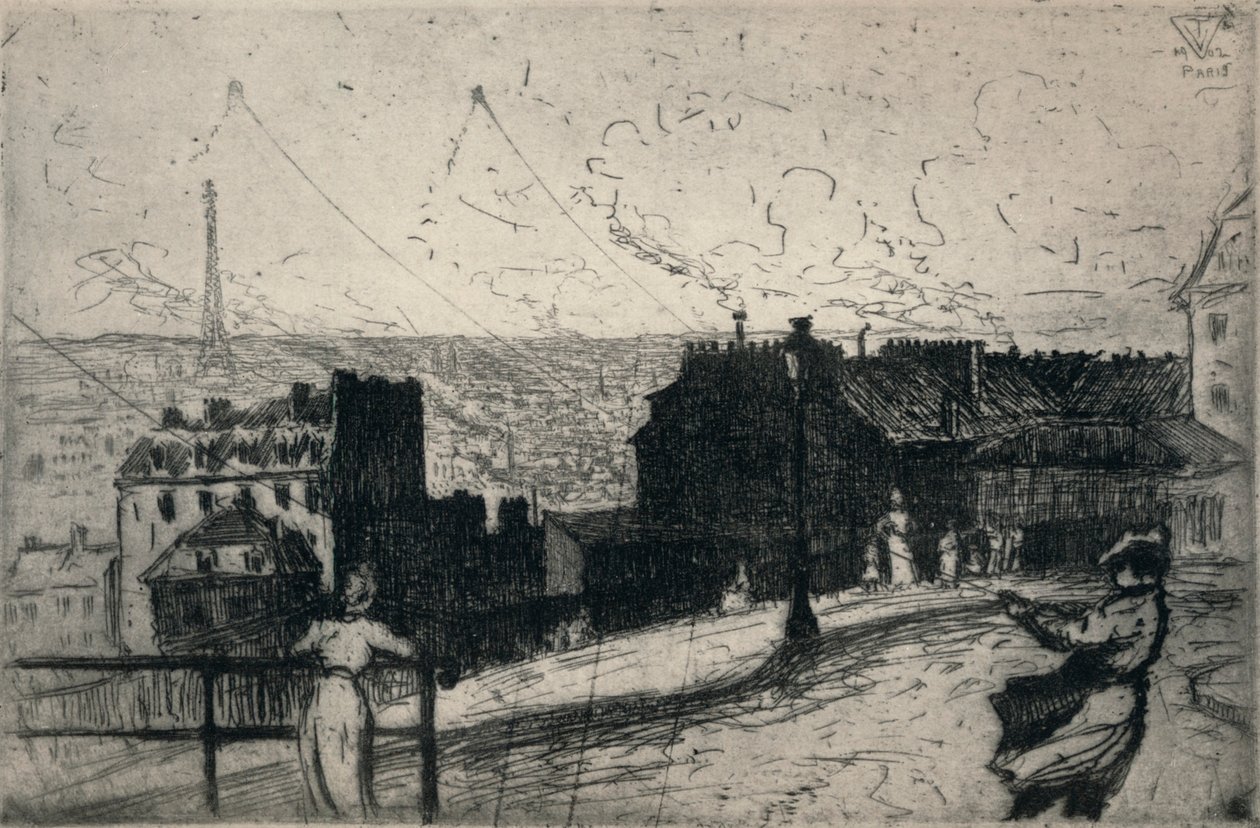 Drageflyvere, Montmartre, 1915 af Vaughan Trowbridge