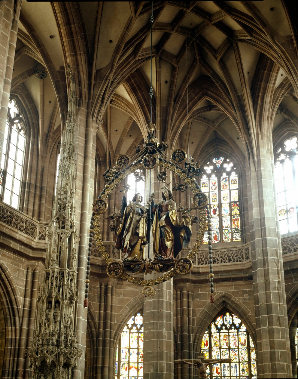 Annunciation Suspended skulptur af Veit Stoss (1455-1533) St. Lawrence Church, Nürnberg, Tyskland af Veit or Wit Stoss