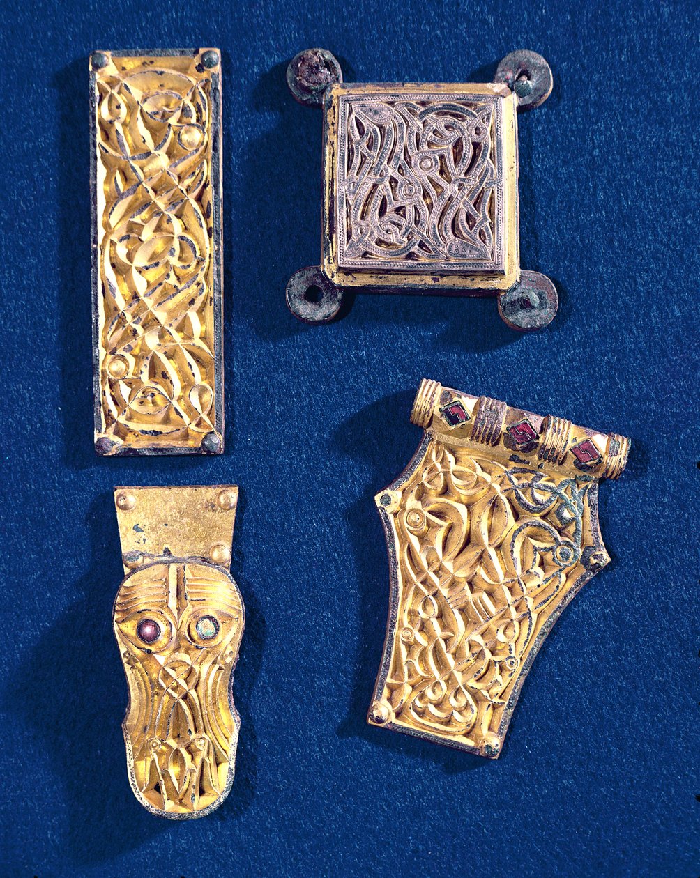 Broche og spænder, fra Vendelskatten, ca. 500 e.Kr. (metal) af Vendel Period
