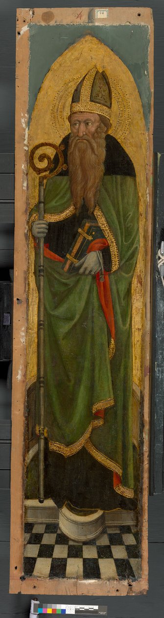 Bishop Saint fra en augustinsk altertavle af Venetian