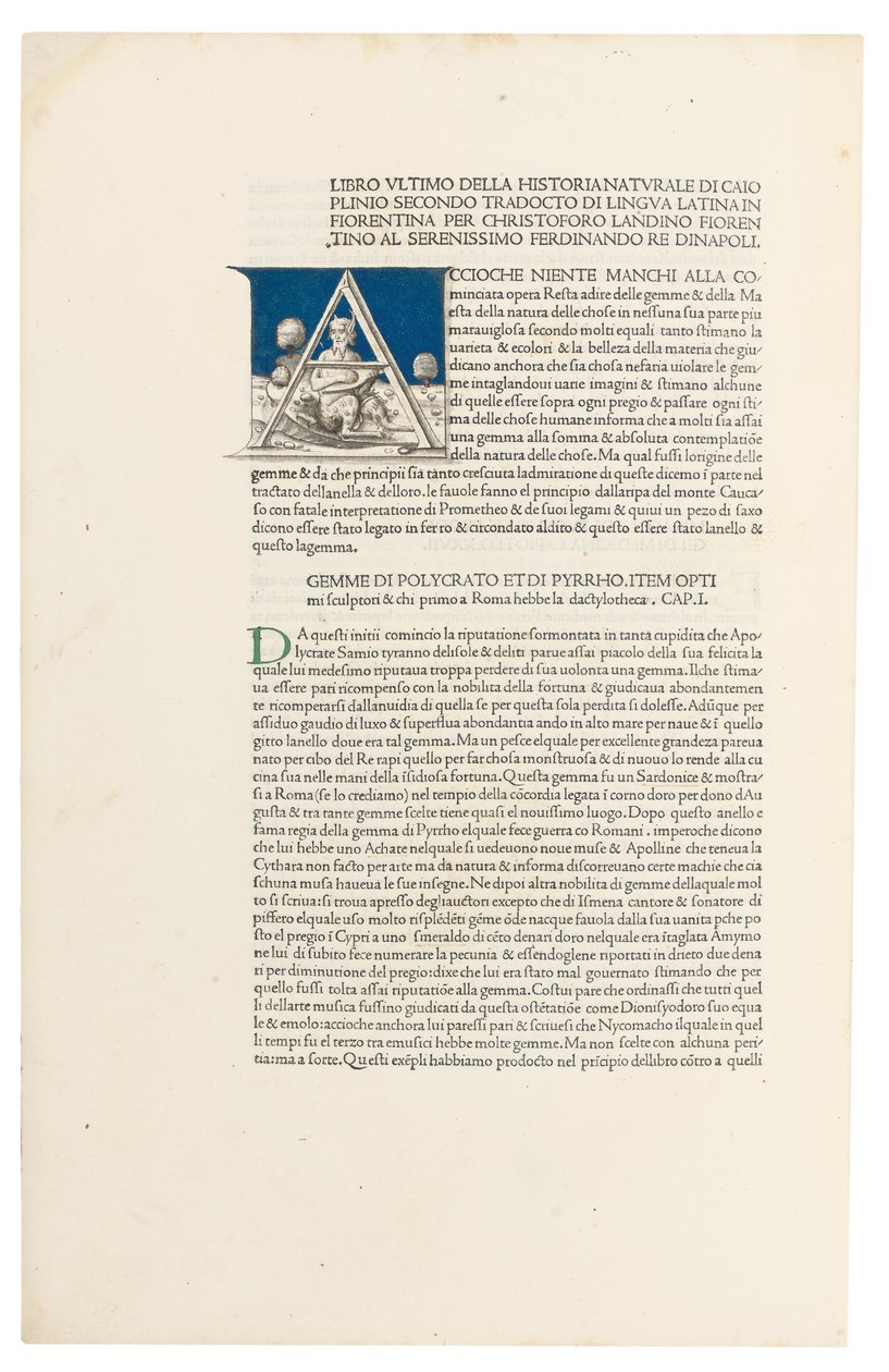 "Historia Naturalis" af Plinius den Ældre, 1476 af Venetian School