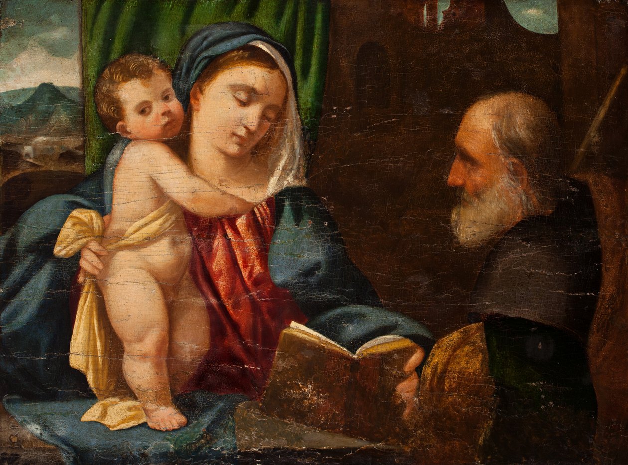 Den hellige familie af Venetian School